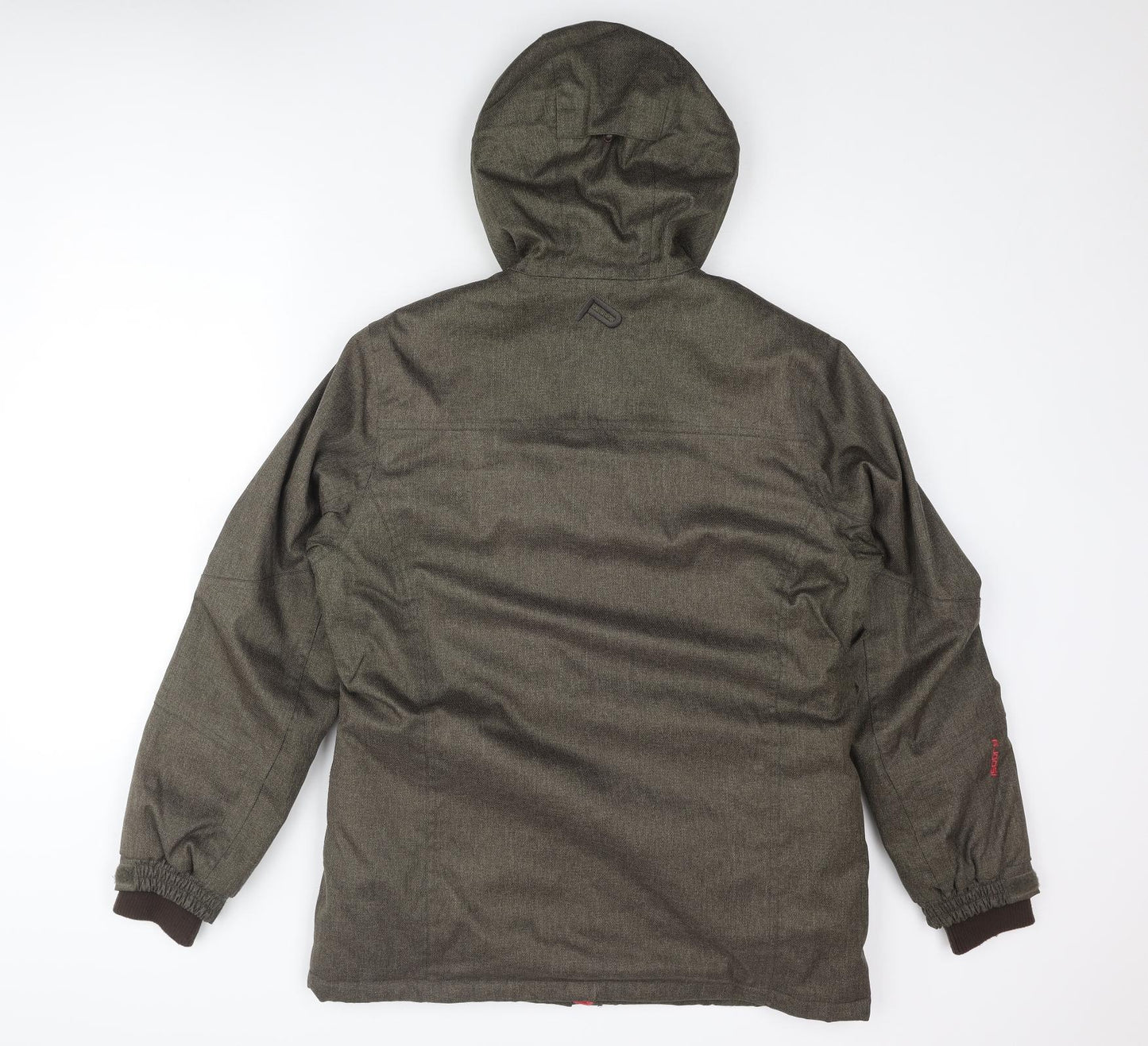 Parallel Womens Brown Herringbone Ski Jacket Coat Size 10 Zip