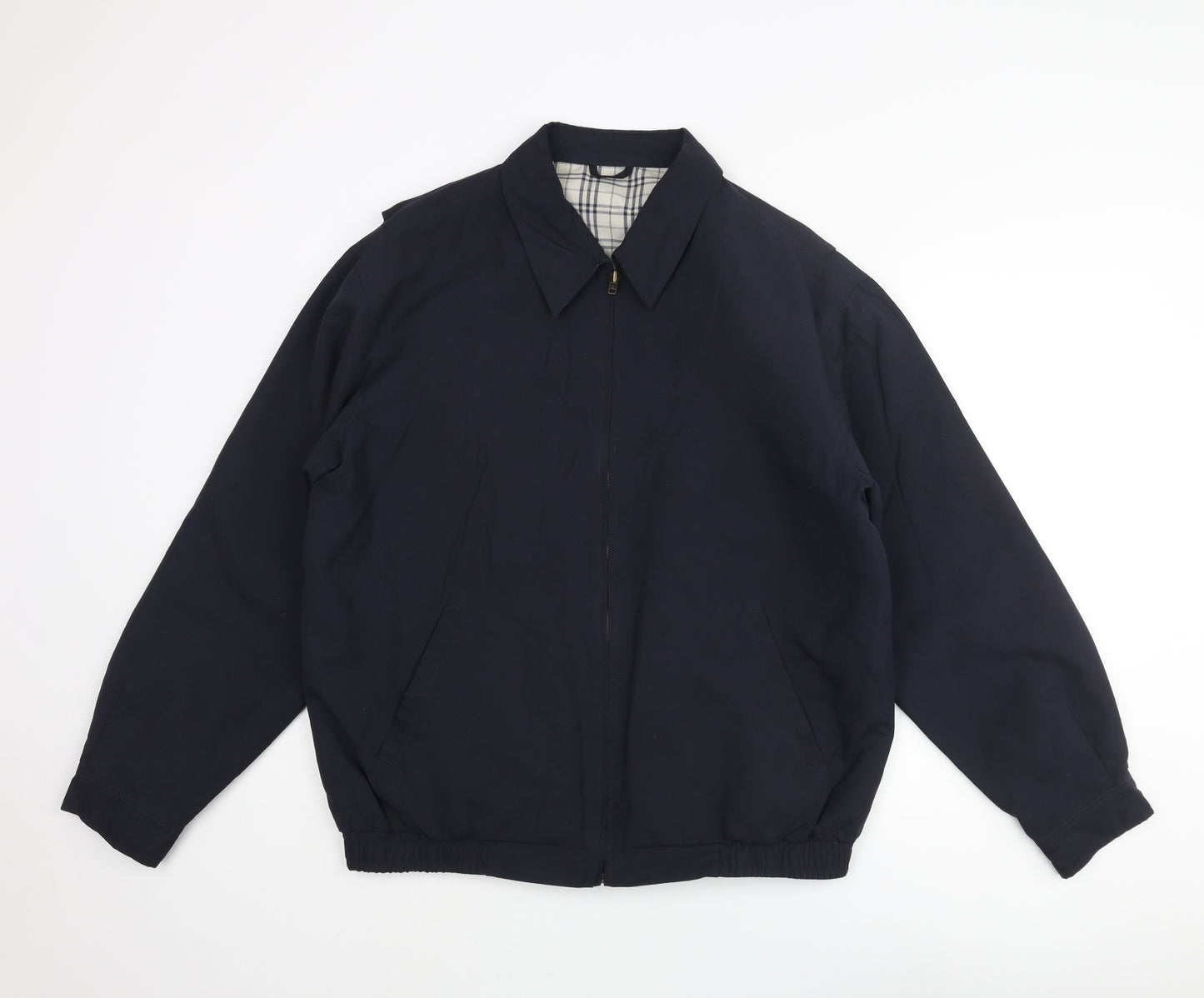 BHS Mens Blue Bomber Jacket Jacket Size L Zip