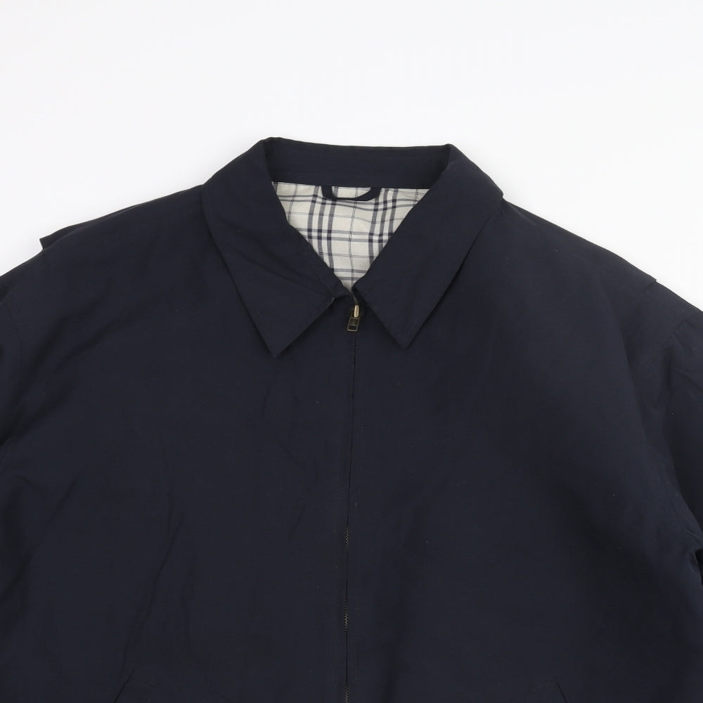 BHS Mens Blue Bomber Jacket Jacket Size L Zip