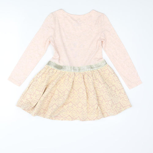 Disney Girls Pink Polyester Fit & Flare Size 7 Years Round Neck Pullover - Mini Mouse