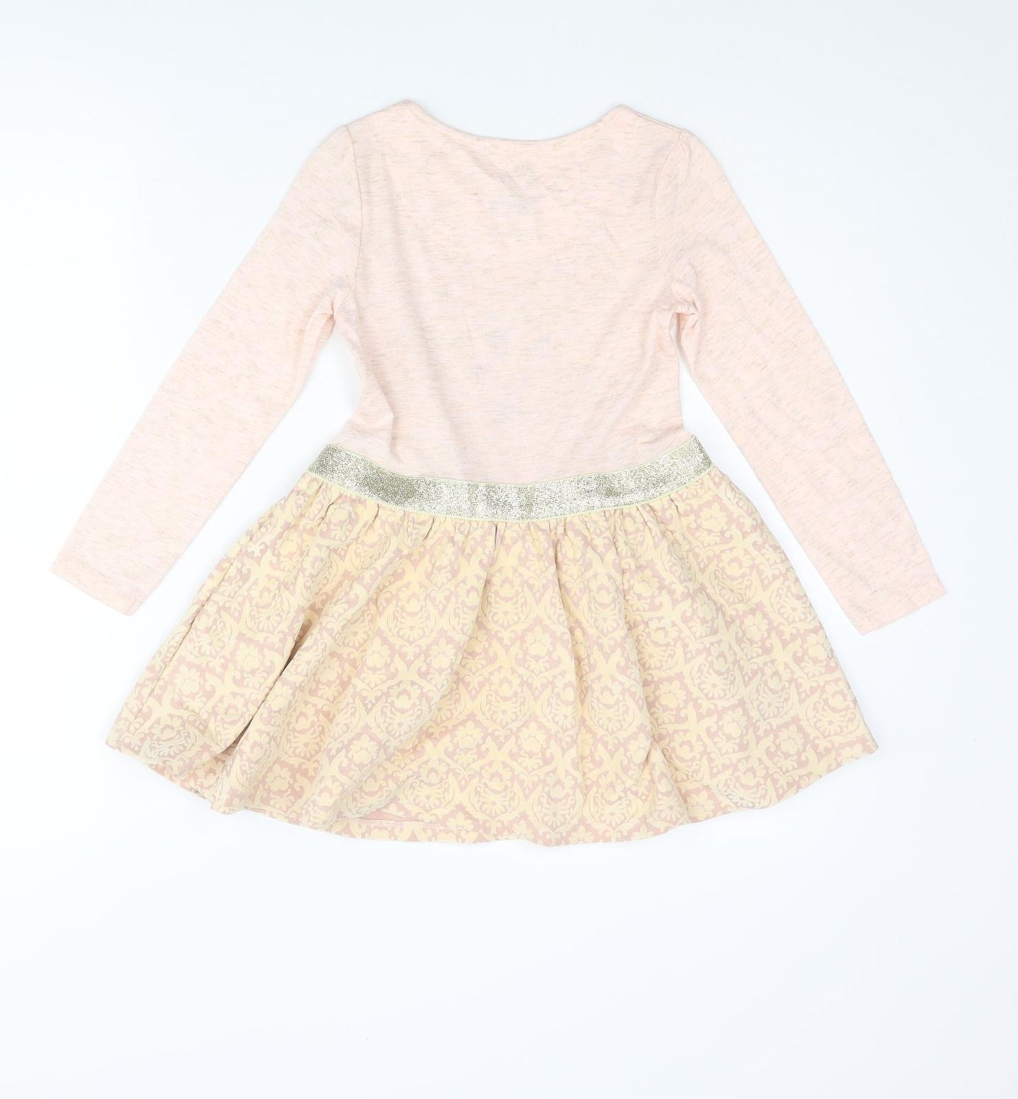 Disney Girls Pink Polyester Fit & Flare Size 7 Years Round Neck Pullover - Mini Mouse