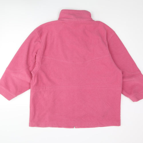 L.X.D Womens Pink Jacket Size M Zip - Drawstring Detail