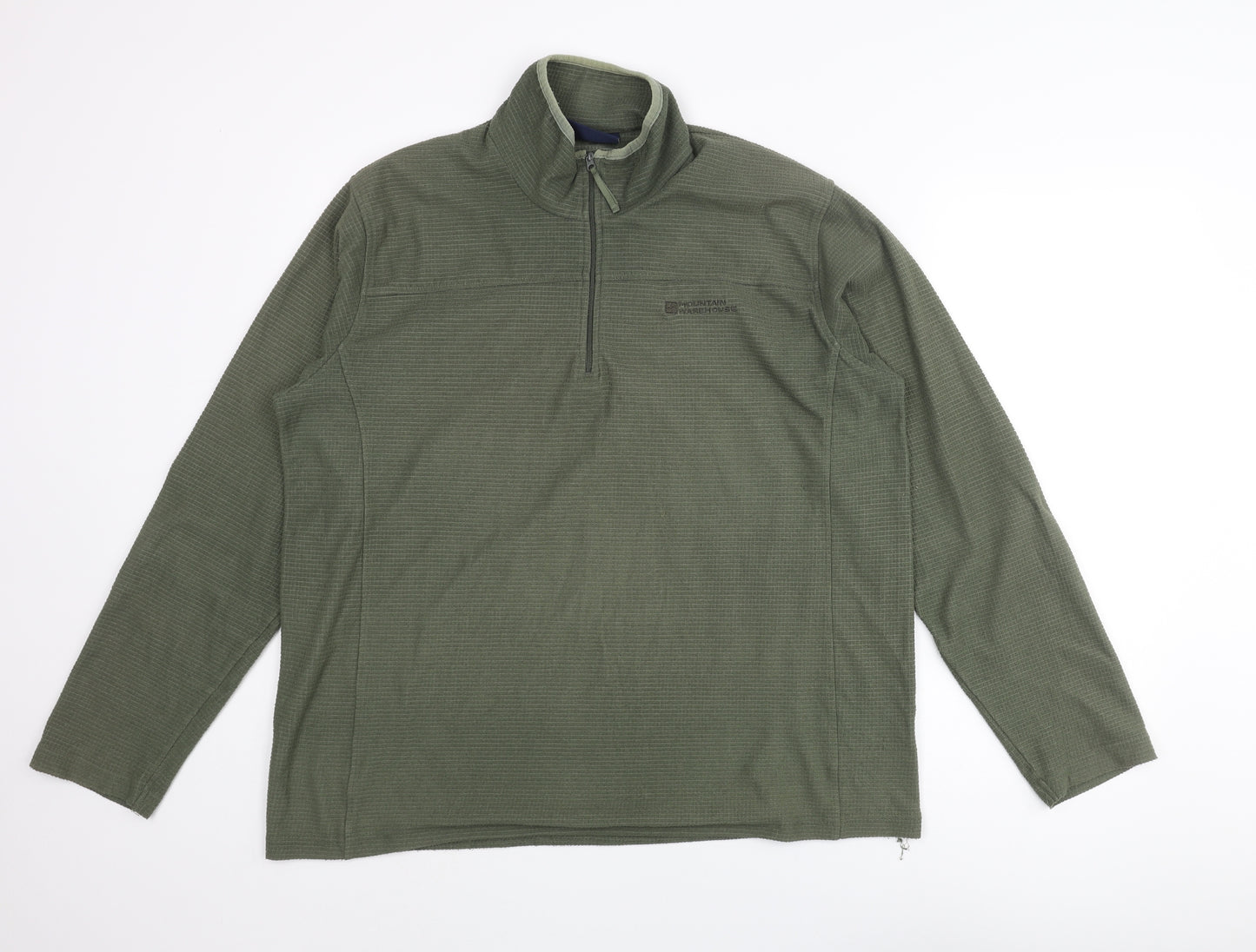 Mountain Warehouse Mens Green Polyester Pullover Sweatshirt Size L