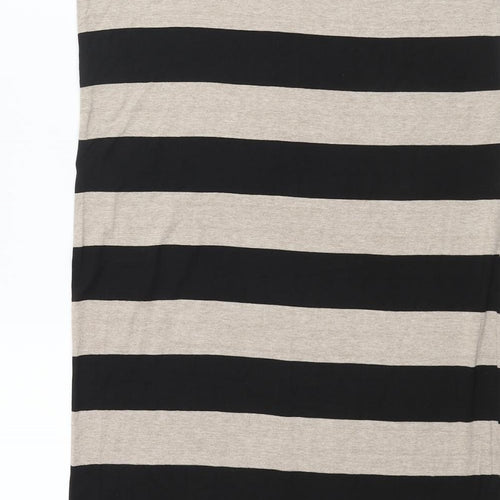 Label Be Womens Beige Striped Viscose Straight & Pencil Skirt Size 16