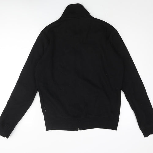 French Connection Mens Black Jacket Size S Zip - logo