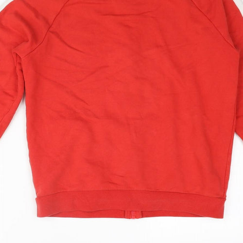 PUMA Boys Red Jacket Size 13-14 Years Zip - Taped Sleeves Logo