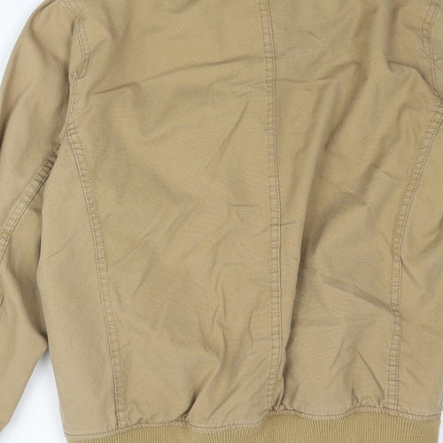 Abercrombie & Fitch Mens Brown Bomber Jacket Jacket Size XL Zip - Embroidered Moose