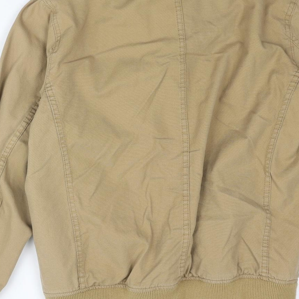 Abercrombie & Fitch Mens Brown Bomber Jacket Jacket Size XL Zip - Embroidered Moose