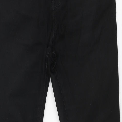 River Island Mens Black Cotton Skinny Jeans Size 28 in L32 in Regular Zip - Spray On