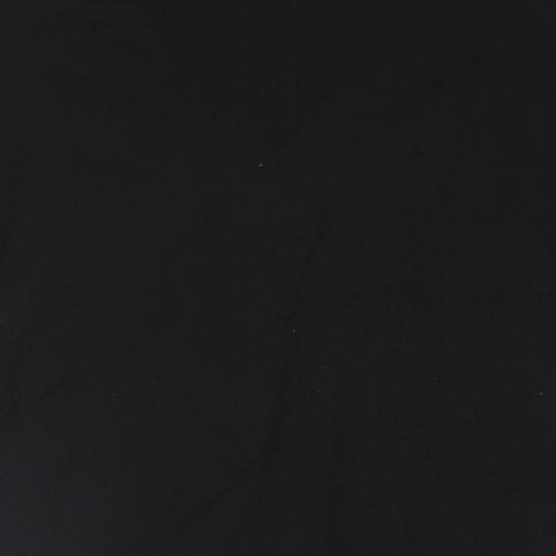 Boohoo Womens Black Cotton Basic T-Shirt Size S V-Neck
