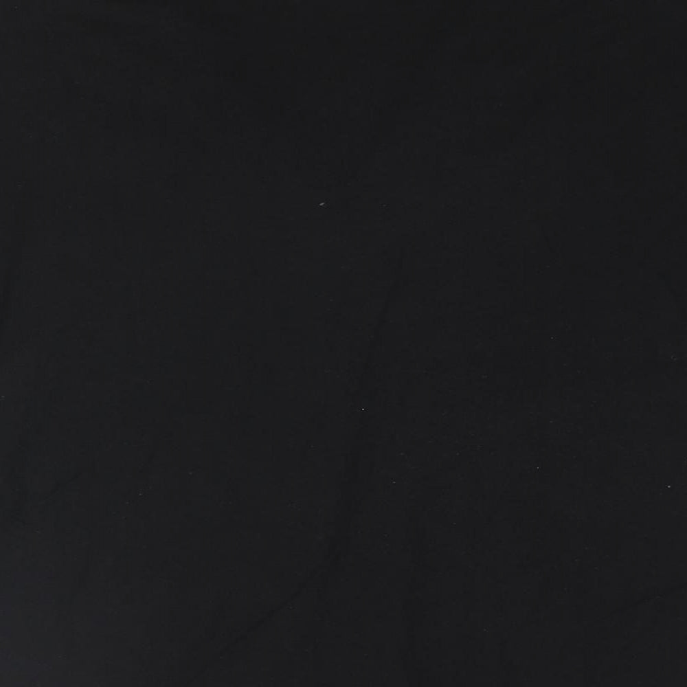 Boohoo Womens Black Cotton Basic T-Shirt Size S V-Neck