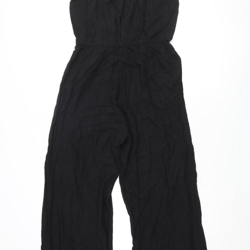 H&M Womens Black Viscose Jumpsuit One-Piece Size 8 L27 in Pullover