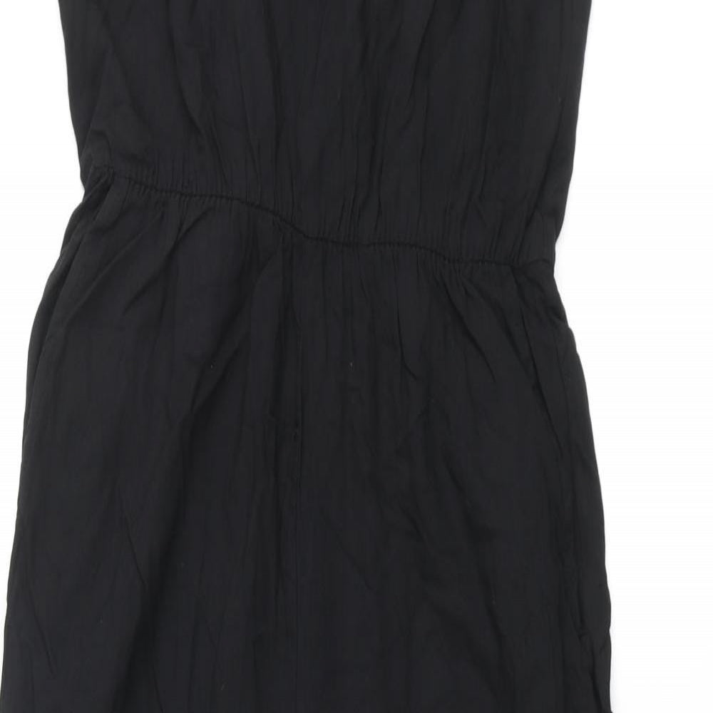 H&M Womens Black Viscose Jumpsuit One-Piece Size 8 L27 in Pullover