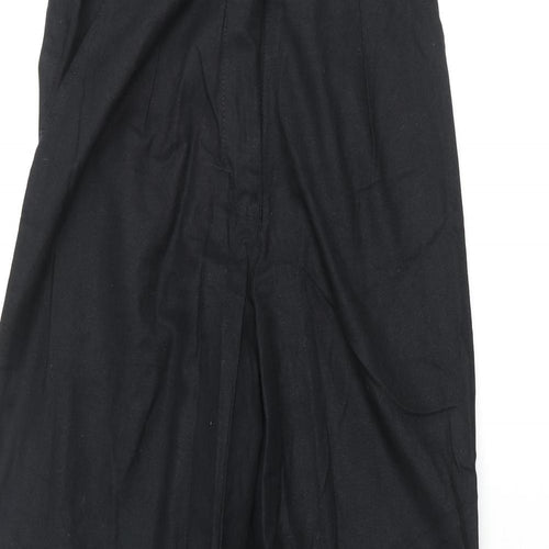 Motel Womens Black Cotton Cargo Trousers Size S L32 in Regular Zip