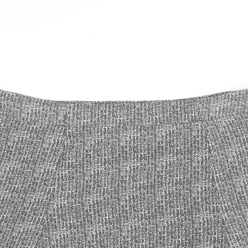 Gap Womens Grey Geometric Polyester Flare Skirt Size 8 Zip