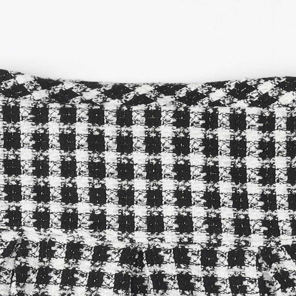 Nula Bug Girls Black Houndstooth Polyester Pleated Skirt Size 5 Years Regular Pull On