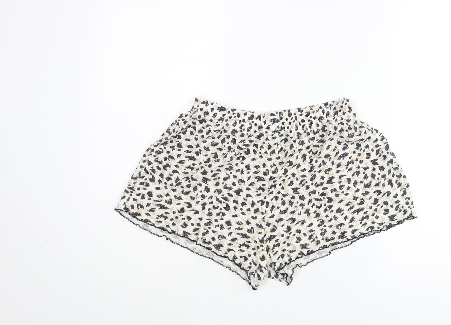 Topshop Womens Multicoloured Geometric Polyester Basic Shorts Size S Regular Pull On - Frill