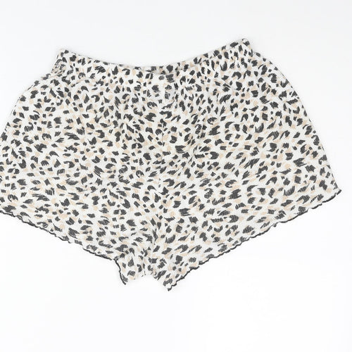 Topshop Womens Multicoloured Geometric Polyester Basic Shorts Size S Regular Pull On - Frill