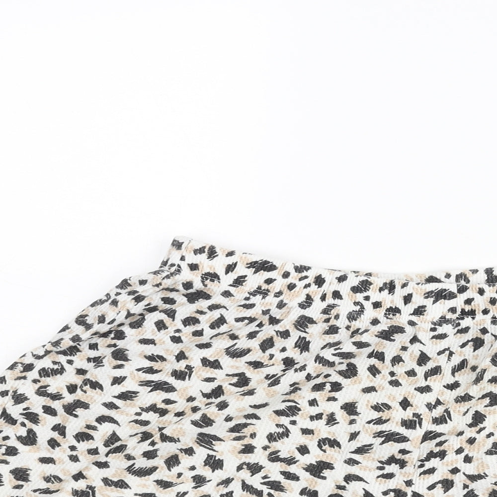 Topshop Womens Multicoloured Geometric Polyester Basic Shorts Size S Regular Pull On - Frill