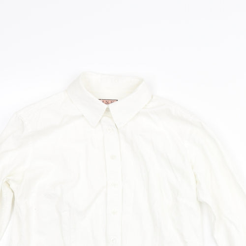 Thomas Pink Womens White Cotton Basic Button-Up Size 10 Collared