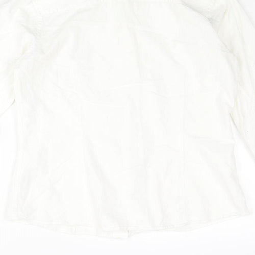 Thomas Pink Womens White Cotton Basic Button-Up Size 10 Collared