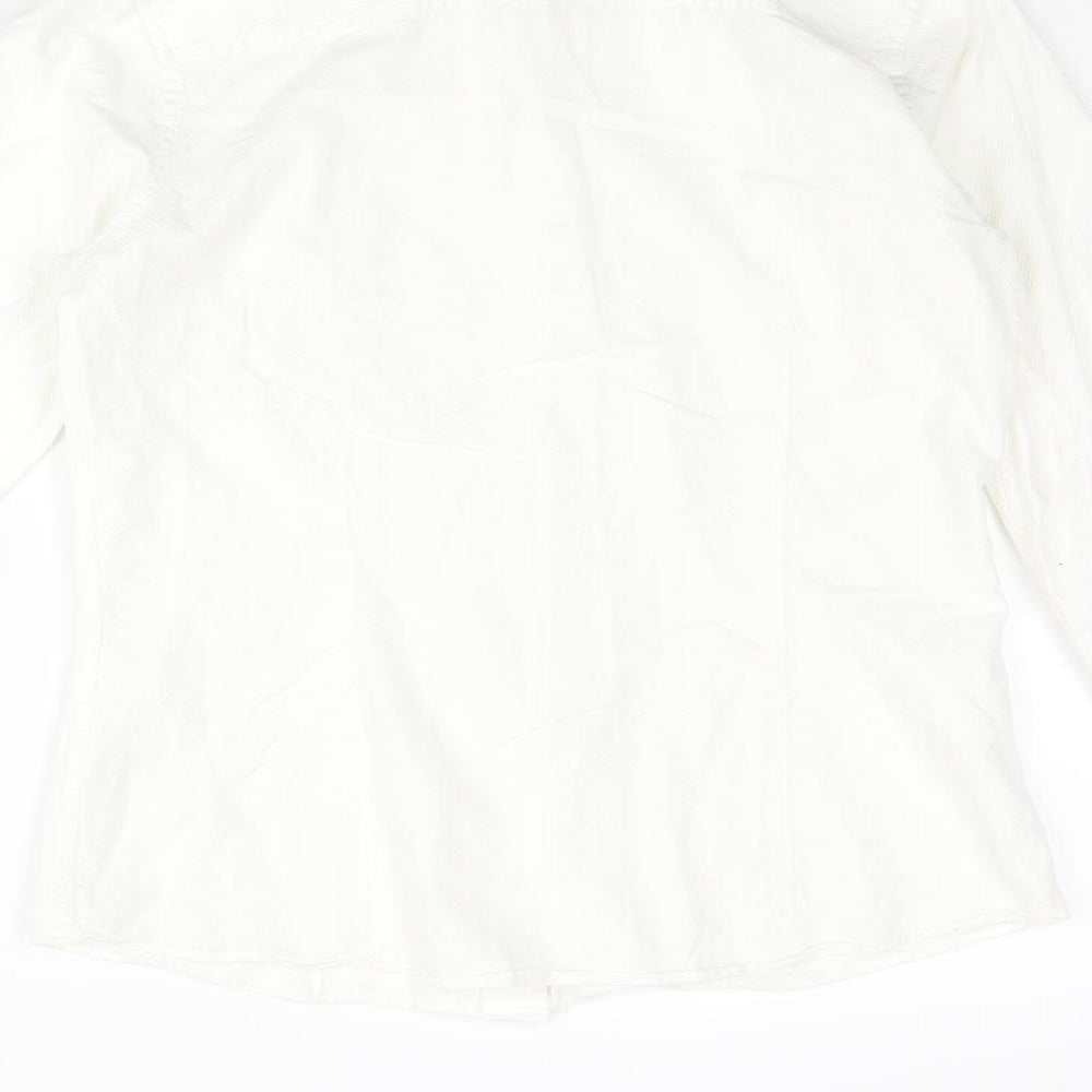 Thomas Pink Womens White Cotton Basic Button-Up Size 10 Collared