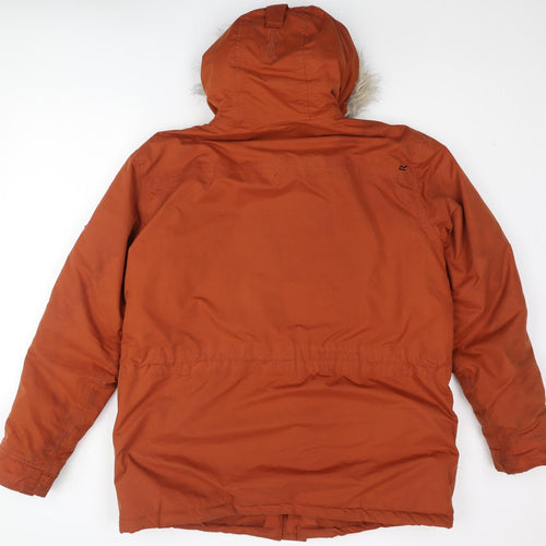 Regatta Mens Orange Parka Coat Size XL Zip