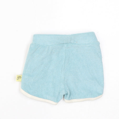 Marks and Spencer Boys Blue Cotton Jogger Trousers Size 3-6 Months Drawstring - Harry Potter, Inside Leg 2in