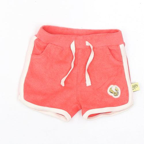 Marks and Spencer Boys Pink Cotton Cropped Trousers Size 3-6 Months Drawstring - Harry Potter, Inside Leg 2in