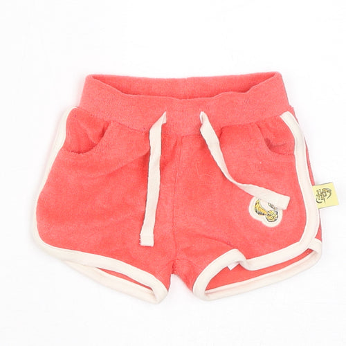 Marks and Spencer Boys Red Cotton Cropped Trousers Size 3-6 Months Drawstring - Harry Potter, Inside Leg 2in