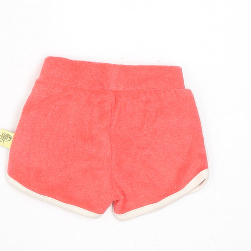Marks and Spencer Boys Red Cotton Cropped Trousers Size 3-6 Months Drawstring - Harry Potter, Inside Leg 2in