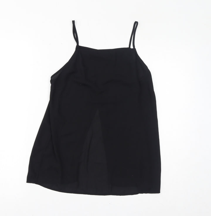 Monki Womens Black Polyester Camisole Tank Size S Square Neck