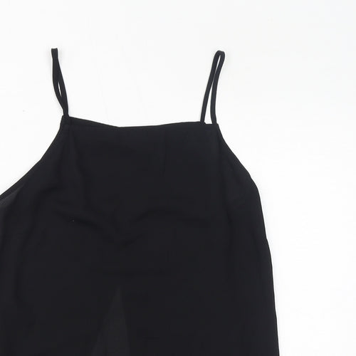 Monki Womens Black Polyester Camisole Tank Size S Square Neck