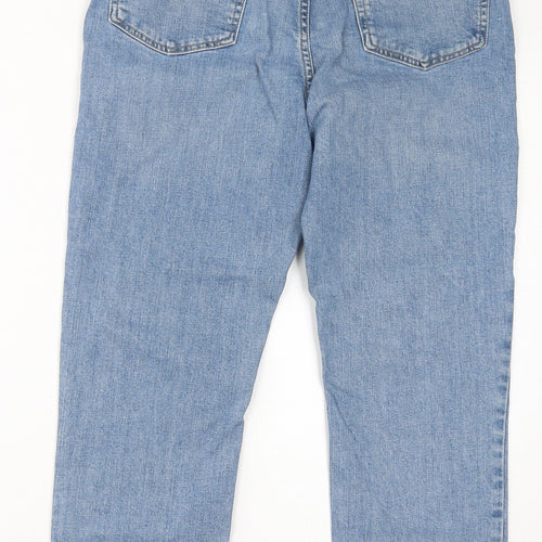 Topshop Womens Blue Cotton Mom Jeans Size 28 in L30 in Regular Zip