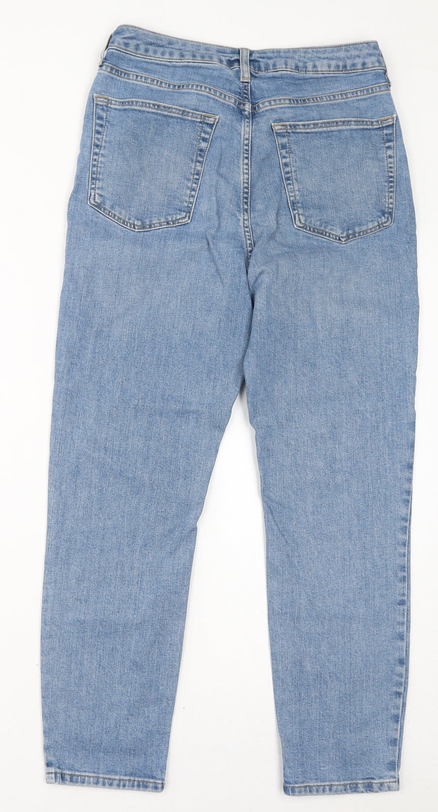 Topshop Womens Blue Cotton Mom Jeans Size 28 in L30 in Regular Zip