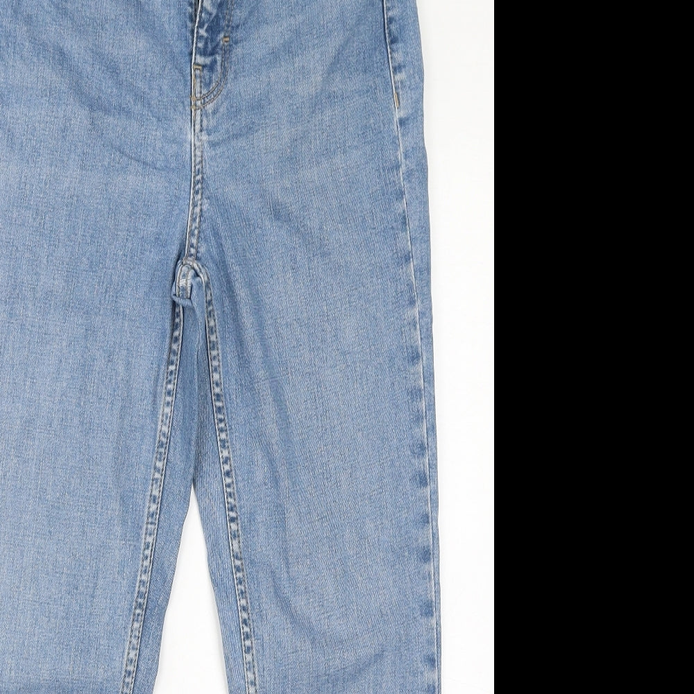 Topshop Womens Blue Cotton Mom Jeans Size 28 in L30 in Regular Zip