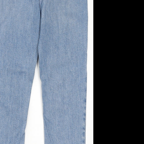 Topshop Womens Blue Cotton Mom Jeans Size 28 in L30 in Regular Zip