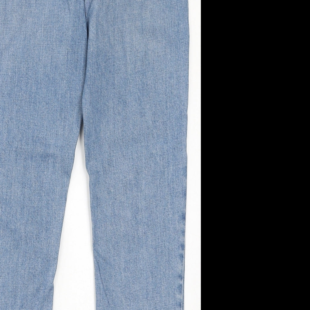 Topshop Womens Blue Cotton Mom Jeans Size 28 in L30 in Regular Zip