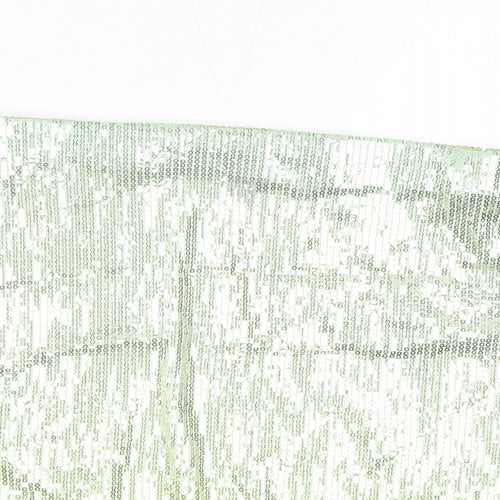 PRETTYLITTLETHING Womens Green Polyester Mini Skirt Size 6 - Sequins, Gradient