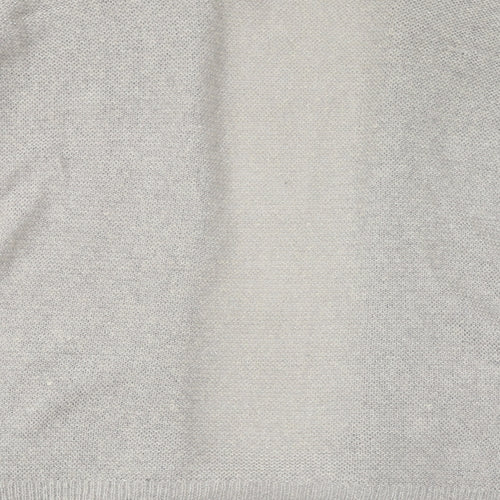 Wallis Womens Beige V-Neck Acrylic Cardigan Jumper Size M - Size M/L, Sparkle