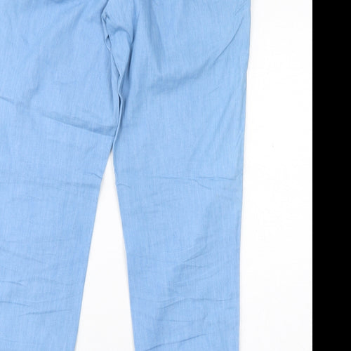 Gap Womens Blue Cotton Trousers Size S L28 in Regular Drawstring