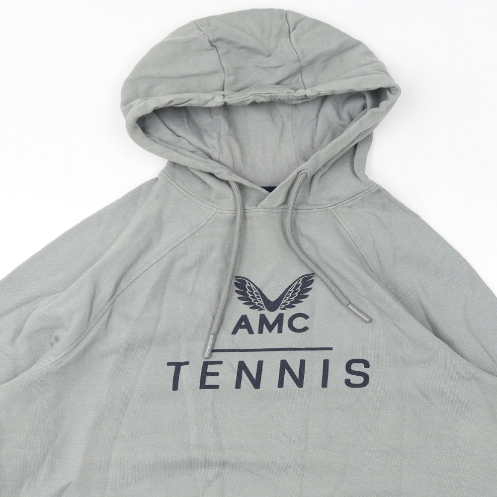 AMC Mens Grey Cotton Pullover Hoodie Size M - Tennis
