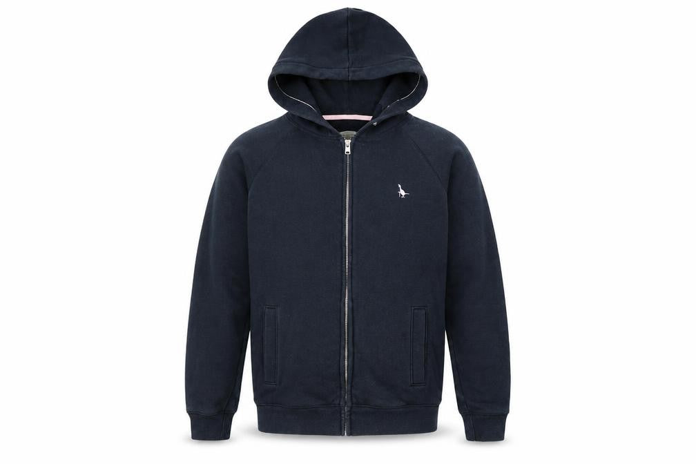 Jack Wills Mens Blue Cotton Full Zip Hoodie Size S