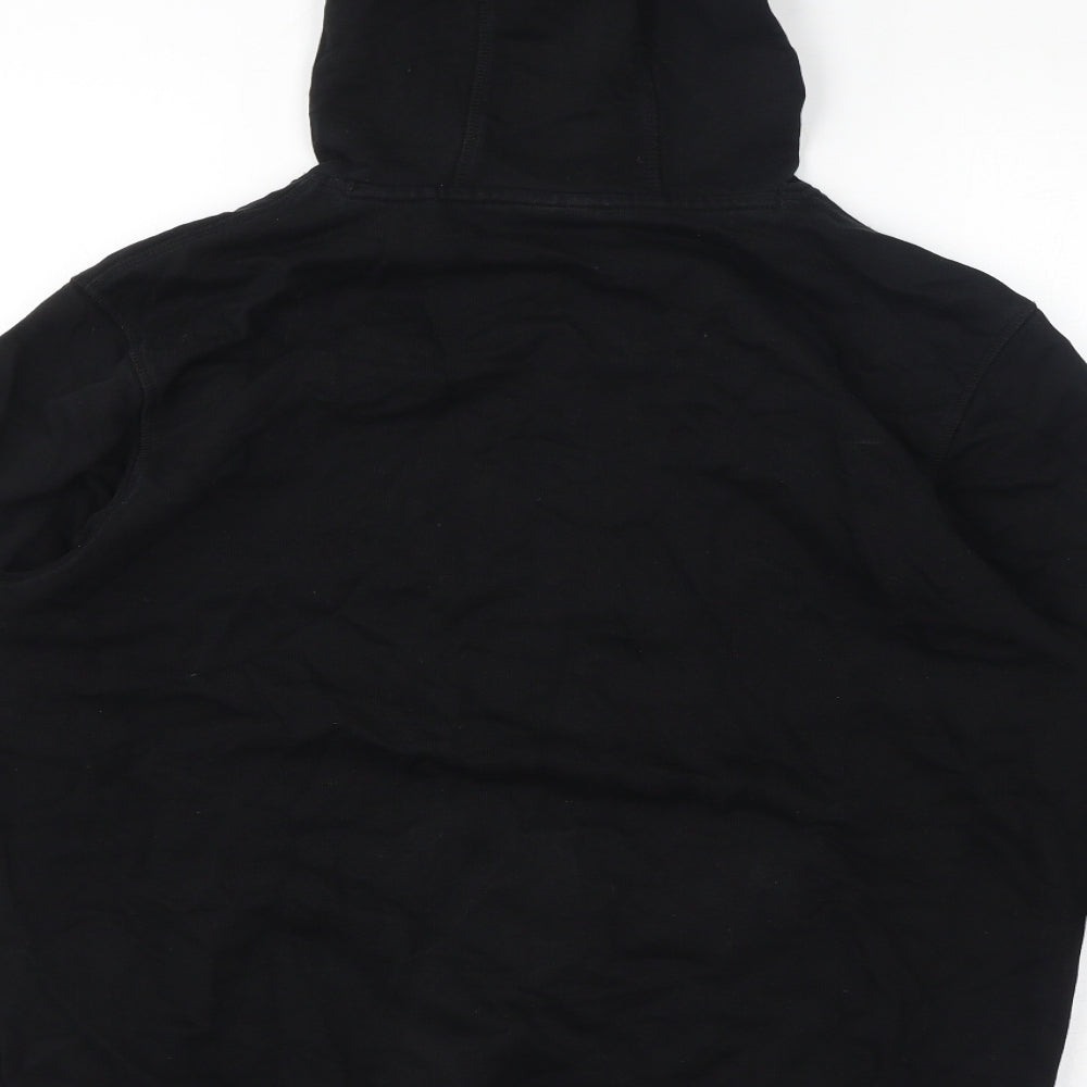 HUGO BOSS Mens Black Cotton Pullover Hoodie Size M - Hugo