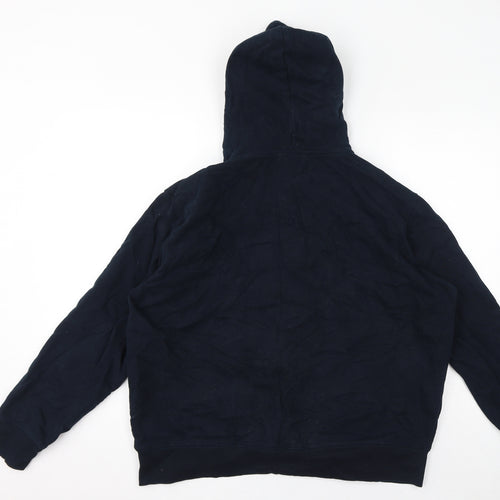 Marks and Spencer Mens Blue Cotton Full Zip Hoodie Size 2XL