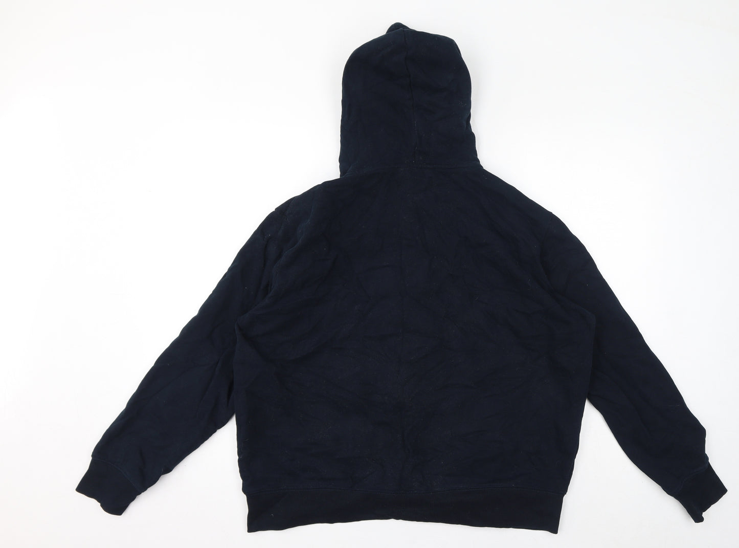 Marks and Spencer Mens Blue Cotton Full Zip Hoodie Size 2XL