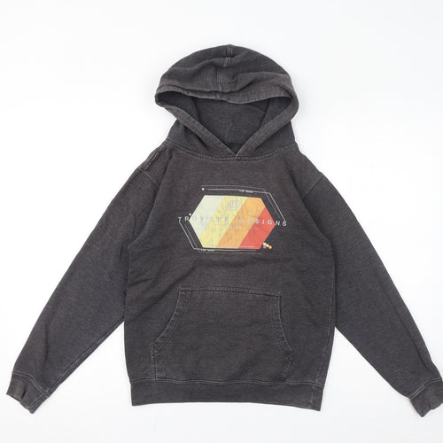 Troy Lee Designs Boys Grey Polyester Pullover Hoodie Size M Pullover - Logo