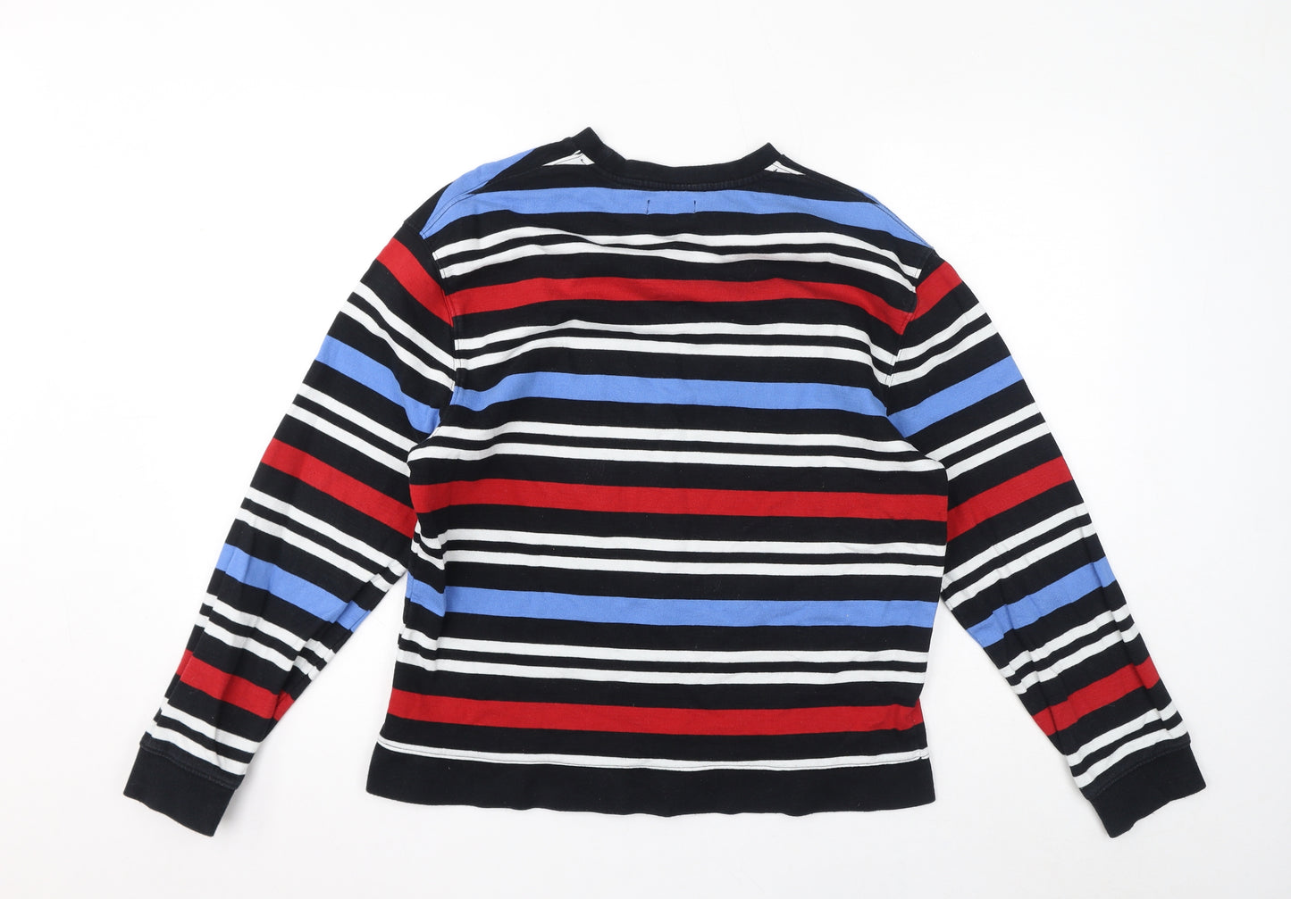 Topman Womens Multicoloured Striped Cotton Pullover Sweatshirt Size S Pullover