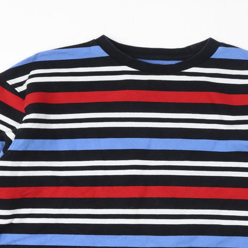 Topman Womens Multicoloured Striped Cotton Pullover Sweatshirt Size S Pullover