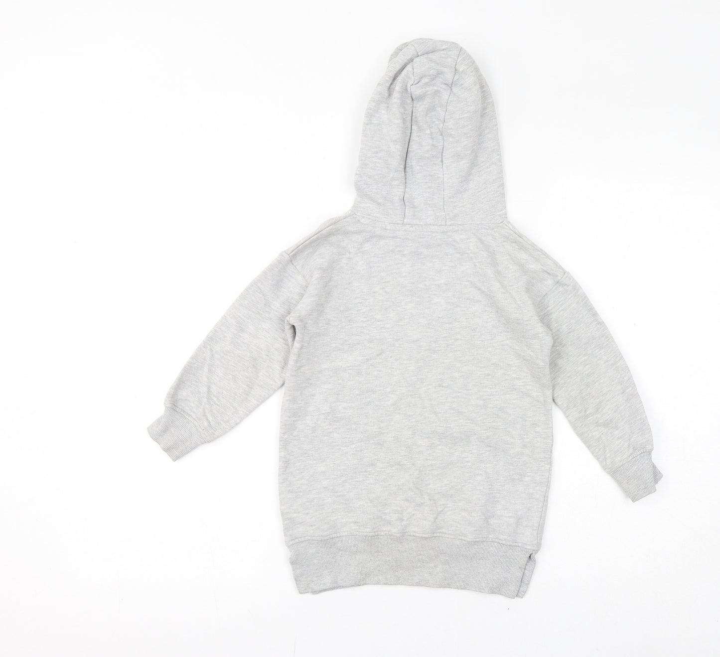 Marks and Spencer Girls Grey Cotton Pullover Hoodie Size 3-4 Years Pullover - Minnie Mouse, Sequins